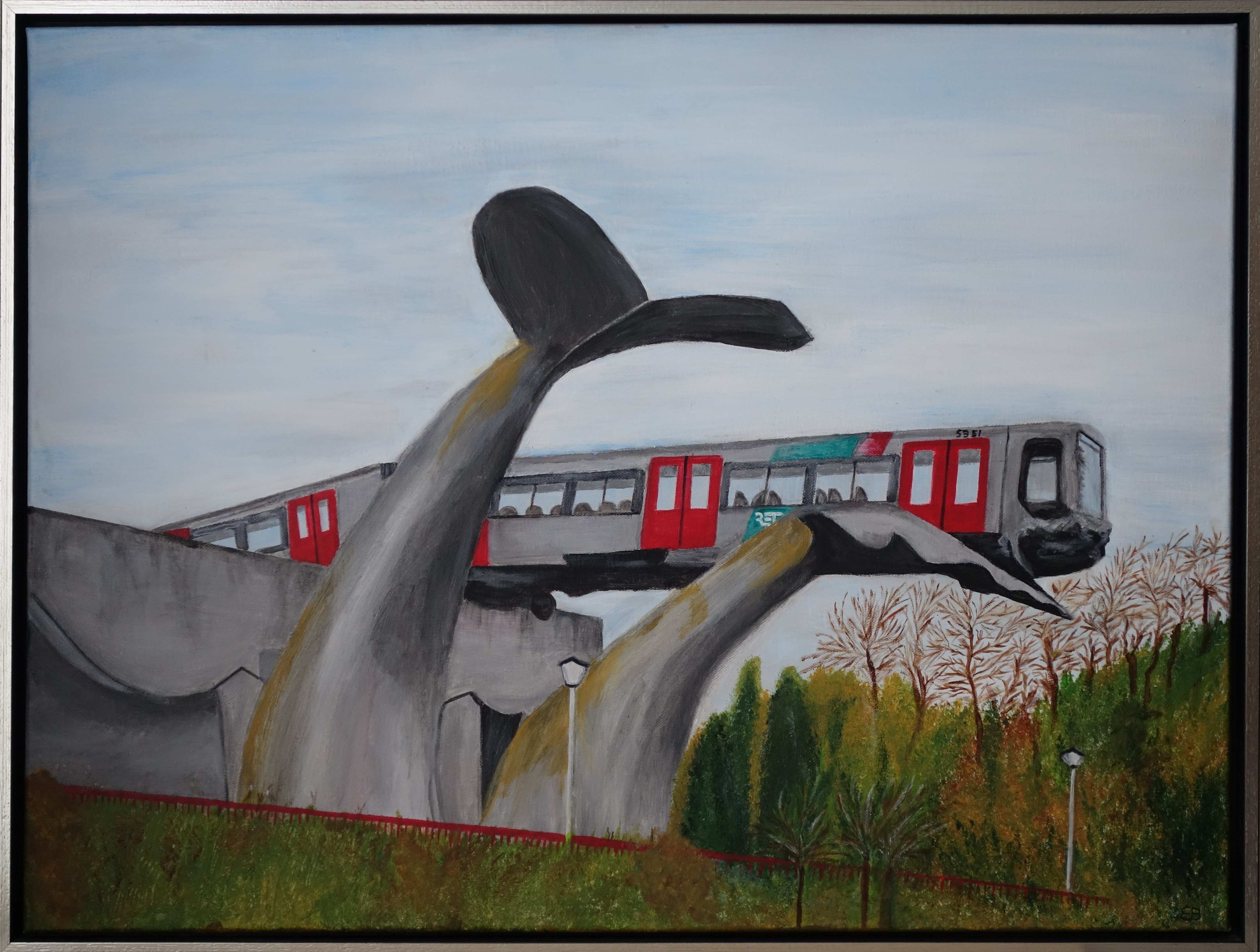 Metro in spijkenisse schiet van de baan